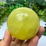 440g Beautiful Lemon Calcite, Lemon Calcite Sphere, Lemon Calcite Ball, Lemon Calcite, Calcite Sphere, Calcite Ball, Yellow Lemon Calcite
