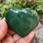145g Top Quality Green Nephrite Jade Heart Stone