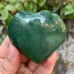 145g Top Quality Green Nephrite Jade Heart Stone