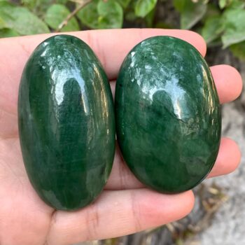 2 Pcs Top Quality Green Nephrite Jade Palm Stone, Nephrite Jade, Nephrite, Nephrite Jade Palm Stone, Jade Palms, Nephrite Palm Stone, Jade