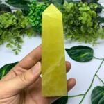400g Best Quality Lemon Calcite Tower