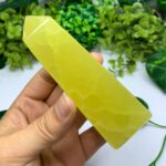 320g Top Quality Lemon Calcite Tower