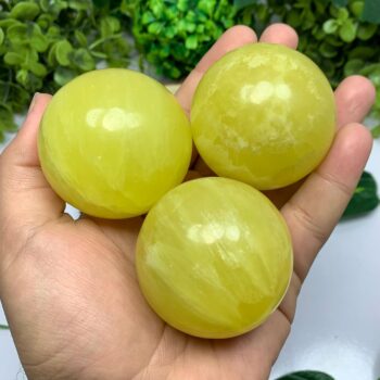 Beautiful Yellow Lemon Calcite Sphere