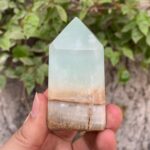 220g Beautiful Blue Caribbean Calcite Tower