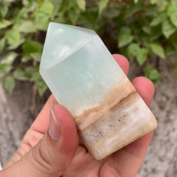 220g Beautiful Blue Caribbean Calcite Tower