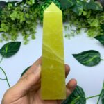 535g Best Quality Lemon Calcite Tower