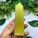 420g Best Quality Lemon Calcite Tower