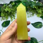 420g Best Quality Lemon Calcite Tower