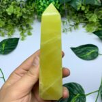 390g Best Quality Lemon Calcite Tower