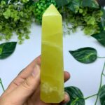 390g Best Quality Lemon Calcite Tower