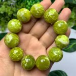 130g Beautiful Green Serpentine Beads Bracelet