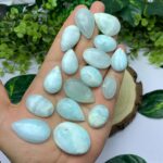 16 Pcs Blue Caribbean Calcite Cabochons