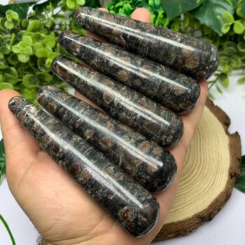 Beautiful Astrophyllite Garnet Wand
