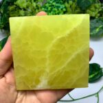 410g AAA Quality Yellow Lemon Calcite Tile