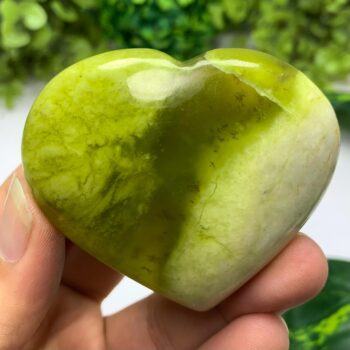 125g Best Quality Transparent Green Jade Heart, Shah Maqsood Jade Heart, Green Jade Heart, Jade Stone Heart, Polished Jade Heart, Jade Heart