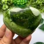 170g Best Quality Transparent Green Jade Heart