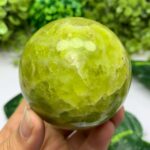 475g Best Quality Yellow Transparent Jade Sphere