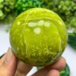 365g Beautiful Yellow Serpentine Sphere
