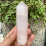 218g Beautiful UV-Reactive Pink Calcite Tower