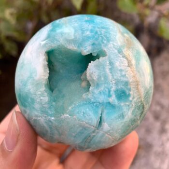 340g Best Quality Blue Smithsonite Sphere, Smithsonite Ball, Smithsonite Aragonite Sphere, Smithsonite Aragonite Ball, Blue Smithsonite Ball