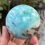 390g Beautiful Quality Blue Smithsonite Sphere
