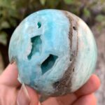 400g Beautiful Quality Blue Smithsonite Sphere