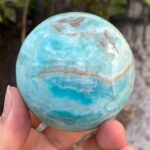 430g Beautiful Quality Blue Smithsonite Sphere