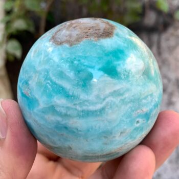 430g Beautiful Quality Blue Smithsonite Sphere, Smithsonite Ball, Smithsonite Aragonite Sphere, Smithsonite Aragonite Ball, Blue Smithsonite