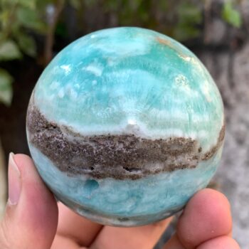 380g Beautiful Quality Blue Smithsonite Sphere, Smithsonite Ball, Smithsonite Aragonite Sphere, Smithsonite Aragonite Ball, Blue Smithsonite