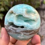 380g Beautiful Quality Blue Smithsonite Sphere