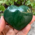 170g Best Quality Green Nephrite Jade Heart Stone
