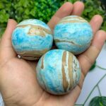 Beautiful Quality Blue Aragonite Sphere