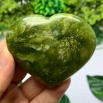 129g Best Quality Transparent Green Jade Heart