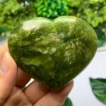 129g Best Quality Transparent Green Jade Heart