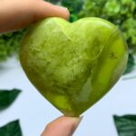 100g Best Quality Transparent Green Jade Heart