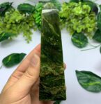 420g Best Quality Green Jade Tower