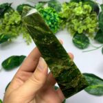 420g Best Quality Green Jade Tower