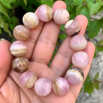 Best Quality Pink Aragonite Calcite Beads Bracelet
