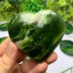 155g Best Quality Transparent Green Jade Heart