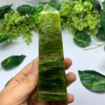 325g Best Quality Green Jade Tower