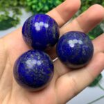 3 Pcs Beautiful Blue Lapis Lazuli Sphere