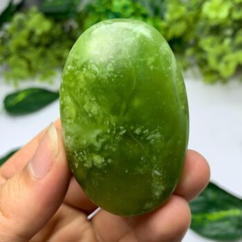 80g Best Quality Transparent Jade Palm Stone, Shah Maqsood Jade Palm Stone, Green Jade Palmstone, Jade Stone Palm, Green Jade Palm Stone