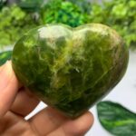 142g Best Quality Transparent Green Jade Heart