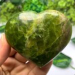 142g Best Quality Transparent Green Jade Heart