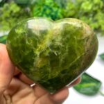 142g Best Quality Transparent Green Jade Heart