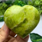 174g Best Quality Transparent Green Jade Heart