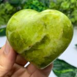 174g Best Quality Transparent Green Jade Heart