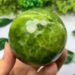 435g Best Quality Green Transparent Jade Sphere