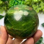 460g Best Quality Green Transparent Jade Sphere
