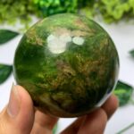 460g Best Quality Green Transparent Jade Sphere